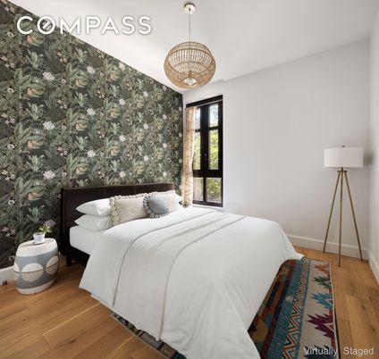 Bedroom, Interior, Pendant Lights, Wood Texture Flooring