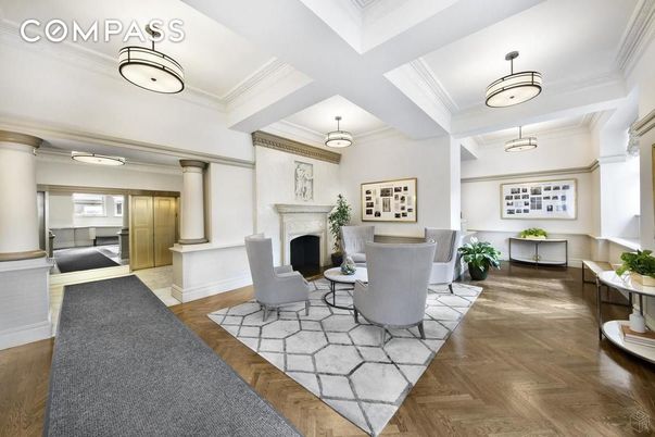 Fireplace, Interior, Living room, Pendant Lights, Wood Texture Flooring