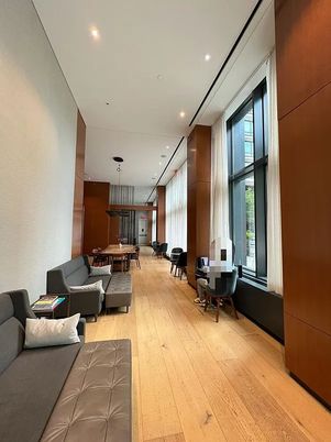 Dining room, Interior, Living room, Pendant Lights, Recessed Lighting, Wood Texture Flooring