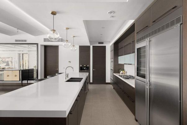 Interior, Kitchen, Pendant Lights, Recessed Lighting, Stainless Steel Appliances