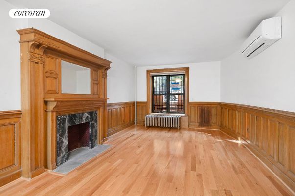 Empty room, Fireplace, Interior, Wood Texture Flooring
