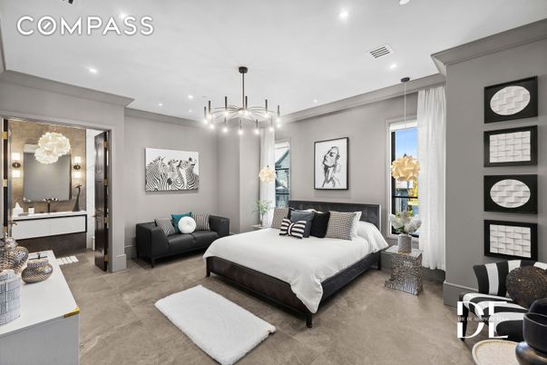 Bedroom, Interior, Pendant Lights, Recessed Lighting