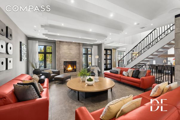Fireplace, Interior, Living room, Recessed Lighting