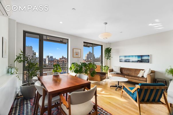 Dining room, Interior, Living room, Pendant Lights, Recessed Lighting, Wood Texture Flooring