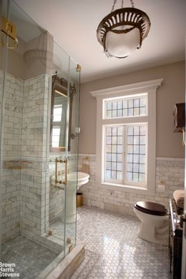 Bathroom, Glass Shower, Interior, Stone Walls