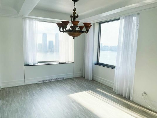 Chandelier, Empty room, Interior, Wood Texture Flooring