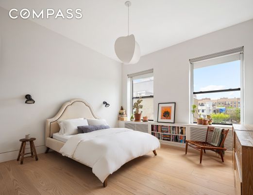 Bedroom, Interior, Pendant Lights, Wood Texture Flooring