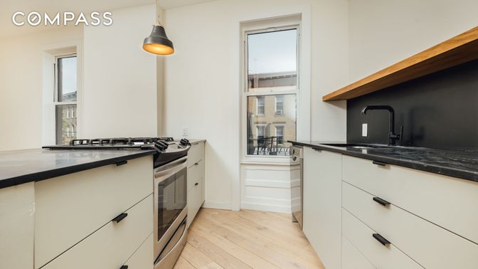 Interior, Kitchen, Pendant Lights, Wood Texture Flooring