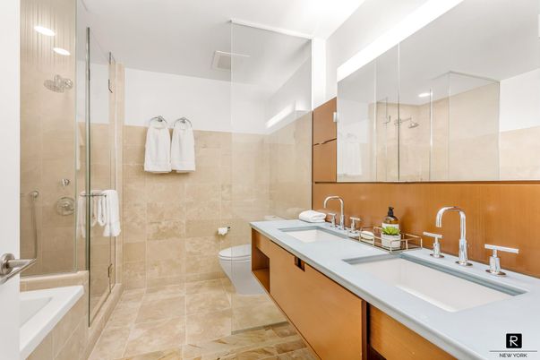 Bathroom, Dual Sink Vanities, Glass Shower, Interior
