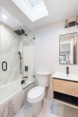 Bathroom, Glass Ceilings, Glass Shower, Interior, Marble Walls, Recessed Lighting