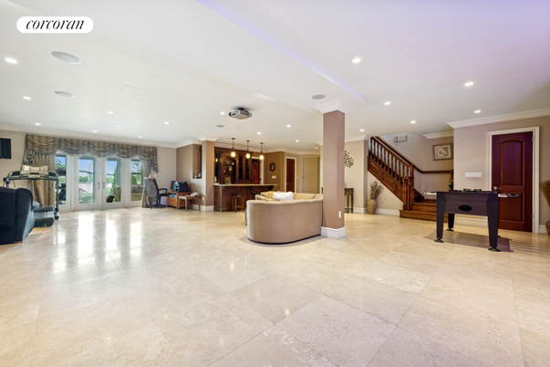 Billiard Table, Game Room, Interior, Pendant Lights, Recessed Lighting