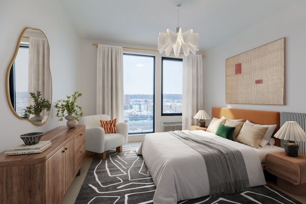 Bedroom, Interior, Pendant Lights