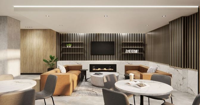 Fireplace, Interior, Living room, Recessed Lighting
