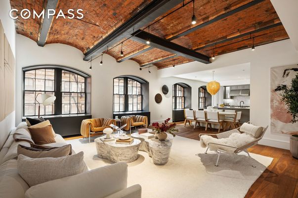 Chandelier, Dining room, Interior, Kitchen, Living room, Pendant Lights, Recessed Lighting, Wooden Beams, Wooden Ceilings, Wood Texture Flooring