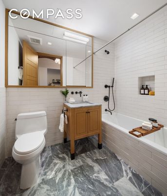 Bathroom, Interior, Marble, Recessed Lighting