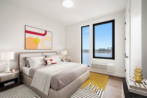 Bedroom, Interior, Water, Wood Texture Flooring