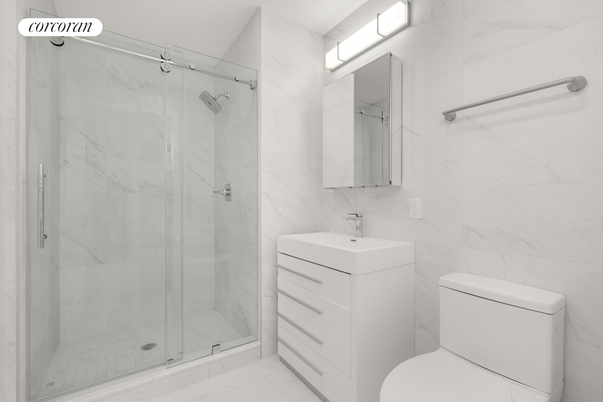 Bathroom, Glass Shower, Interior, Marble, Marble Walls