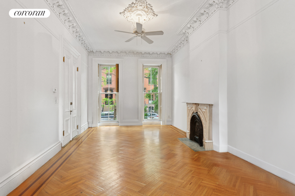 Empty room, Fireplace, Interior, Wood Texture Flooring