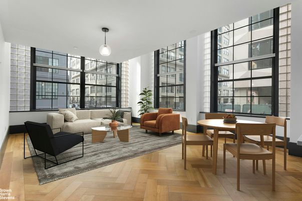 Dining room, Interior, Living room, Pendant Lights, Wood Texture Flooring
