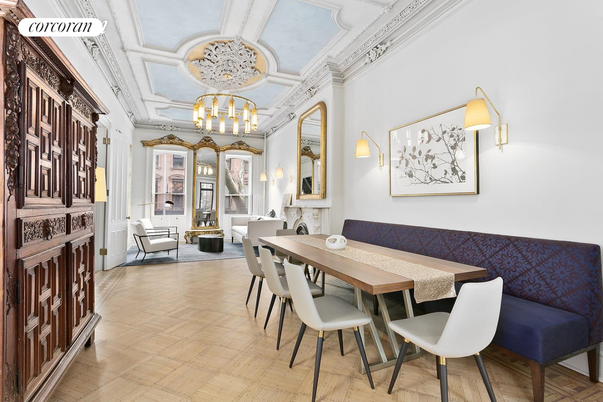 Chandelier, Dining room, Interior, Living room, Wood Texture Flooring