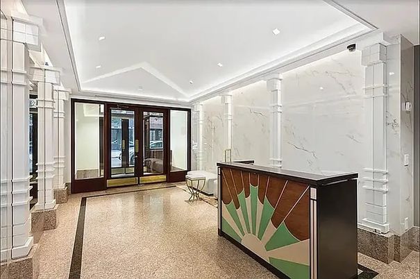 Bathroom, Interior, Marble Walls, Recessed Lighting