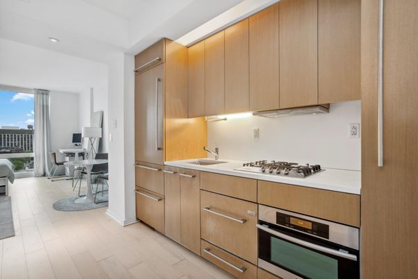 Dining room, Interior, Kitchen, Recessed Lighting, Stainless Steel Appliances, Wood Texture Flooring