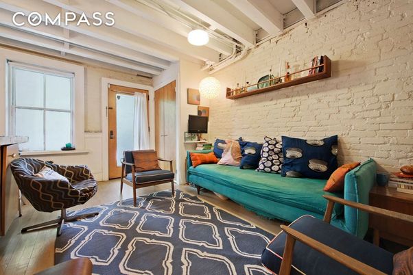 Interior, Living room, Stone Walls, Wood Texture Flooring