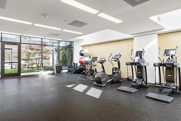 Fitness Equipment, Gym, Interior, Recessed Lighting
