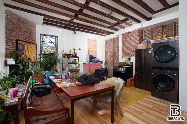 Interior, Kitchen, Stone Walls, Utility Closets, Washer, Wooden Beams, Wood Texture Flooring