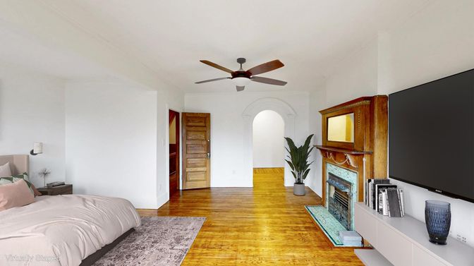 Fireplace, Interior, Wood Texture Flooring