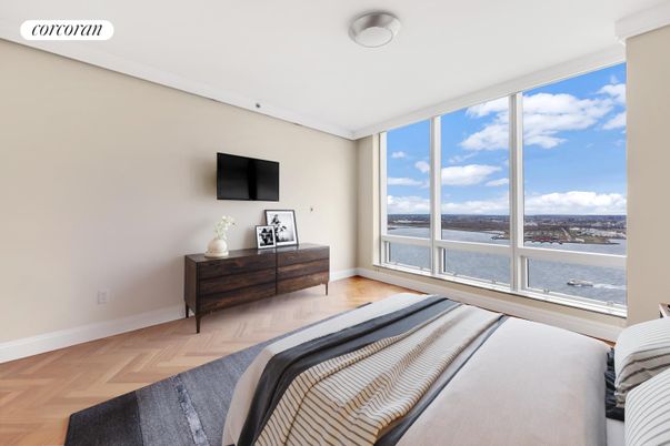 Bedroom, Interior, Water, Wood Texture Flooring