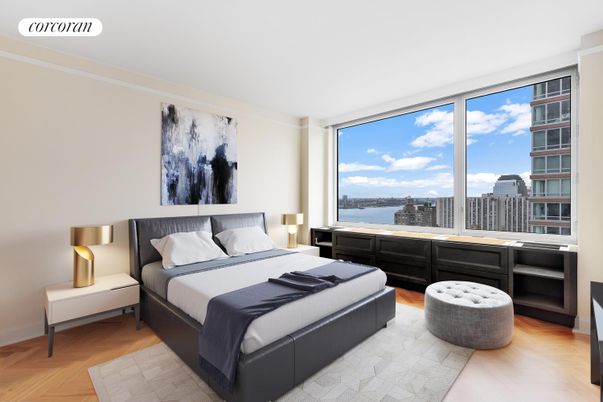 Bedroom, Interior, Water, Wood Texture Flooring