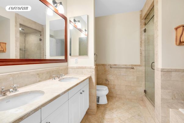 Bathroom, Dual Sink Vanities, Glass Shower, Interior
