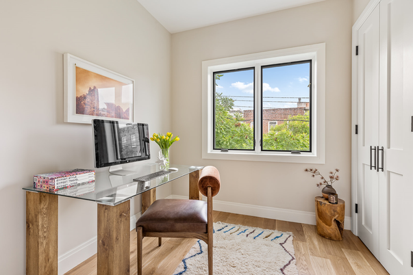 Home Office, Interior, Wood Texture Flooring