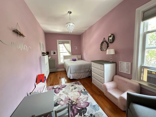 Bedroom, Chandelier, Interior, Wood Texture Flooring