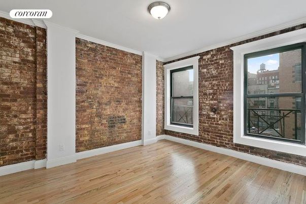 Empty room, Interior, Stone Walls, Wood Texture Flooring