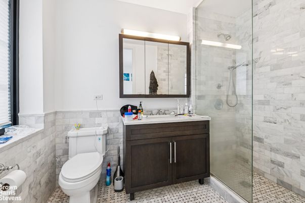 Bathroom, Glass Shower, Interior, Marble Walls