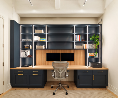 Home Office, Interior, Wood Texture Flooring