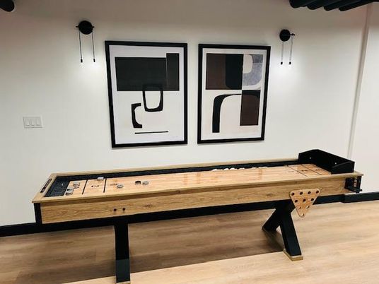Game Room, Interior, Pendant Lights, Wood Texture Flooring