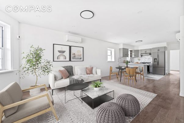 Dining room, Interior, Kitchen, Living room, Recessed Lighting, Stainless Steel Appliances