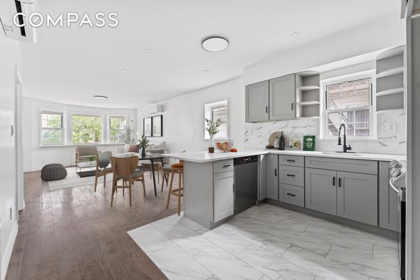 Dining room, Interior, Kitchen, Marble, Recessed Lighting