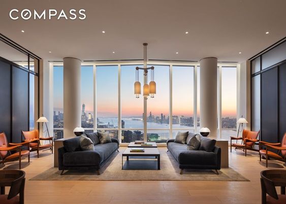 Interior, Living room, Pendant Lights, Recessed Lighting, Water, Wood Texture Flooring