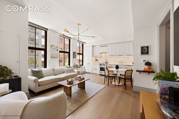 Dining room, Interior, Kitchen, Living room, Pendant Lights, Recessed Lighting, Wood Texture Flooring