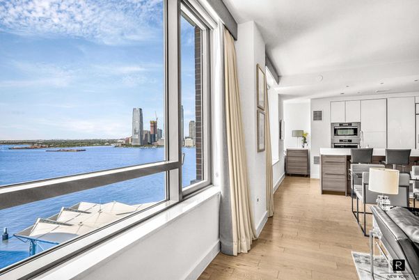 Interior, Kitchen, Stainless Steel Appliances, Water, Wood Texture Flooring