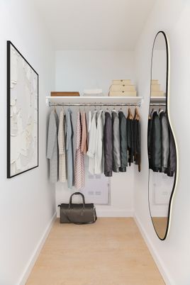 Interior, Walk-in Closets, Wood Texture Flooring