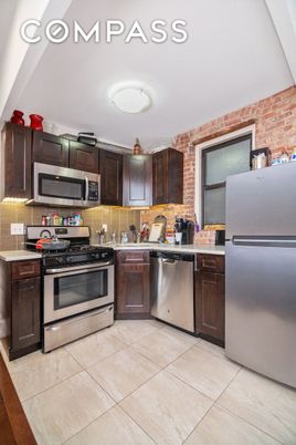 Interior, Kitchen, Stainless Steel Appliances, Stone Walls