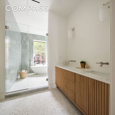 Bathroom, Dual Sink Vanities, Free Standing Baths, Interior, Recessed Lighting