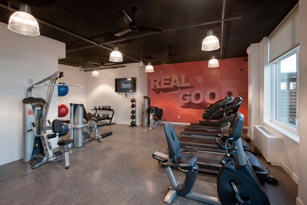 Fitness Equipment, Gym, Interior, Pendant Lights