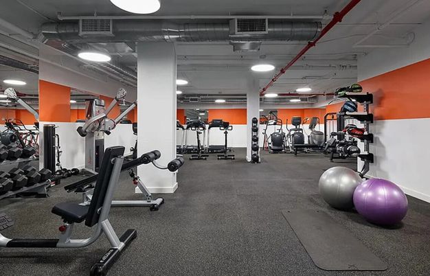Fitness Equipment, Gym, Interior, Recessed Lighting