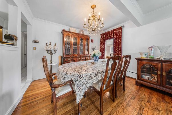 Chandelier, Dining room, Interior, Wood Texture Flooring